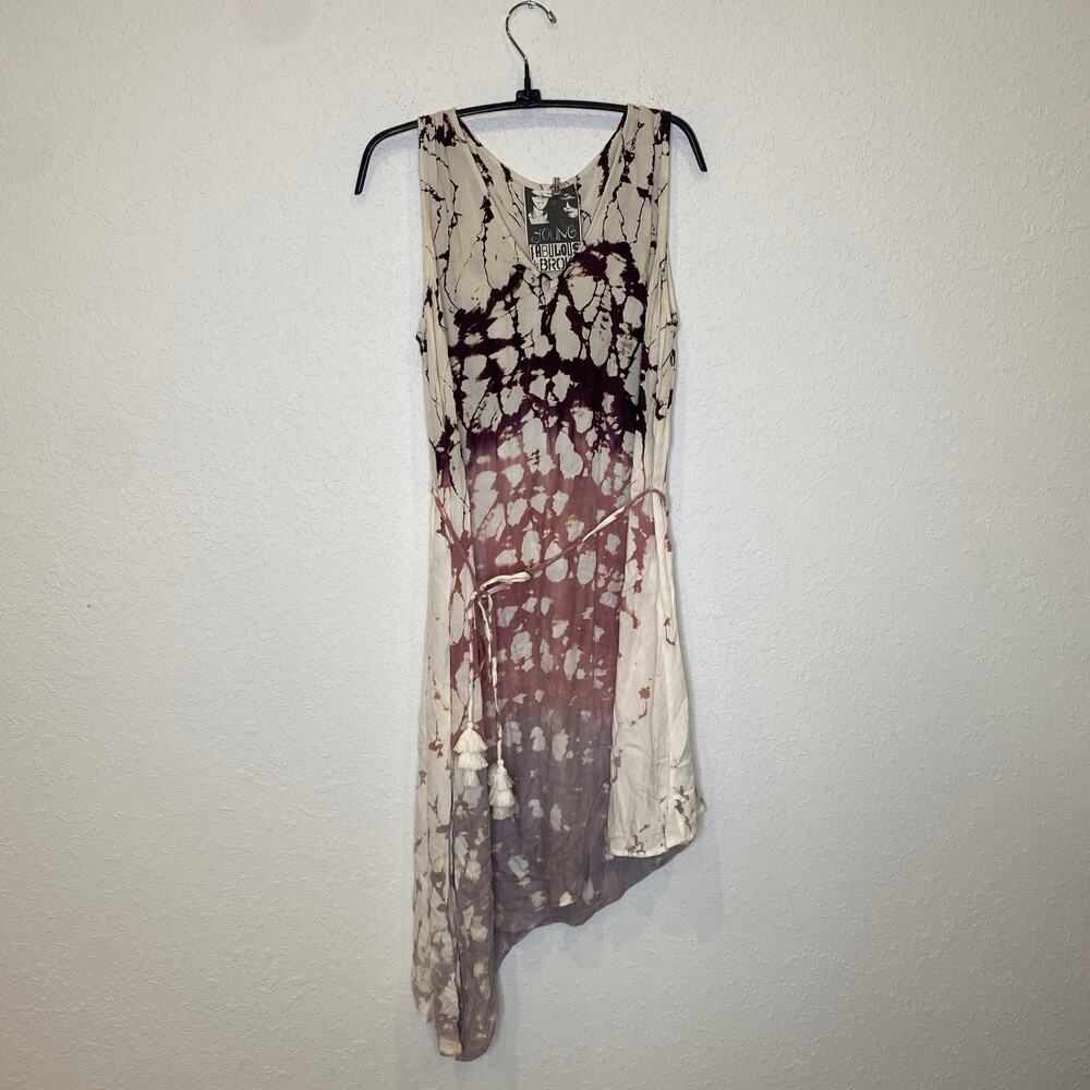 Young Fabulous & Broke Sleeveless Dress Asymmetrical Tie Dye EUC Sz XS